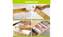 Bamboo Drawer Dividers Expandable with Inserts Kitchen Drawer Organizer Spring Loaded Drawer Dividers for Utensils Home Clothes Dresser 4 Divider with 6 Inserts 17-22 in - B1CFEVNK3