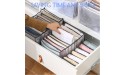 Clothes Organizer Washable Wardrobe Clothes Organizer,Jeans Compartment Storage Box,Foldable Closet Drawer Organizer Clothes Drawer Mesh Separation Box 2 X jeans with 7 Grids-Large Gray - BA5NWTKTJ