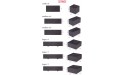 DIOMMELL 21 Pack Foldable Cloth Storage Box Closet Dresser Drawer Organizer Fabric Baskets Bins Containers Divider for Baby Clothes Underwear Bras Socks Lingerie Clothing,Dark Grey 11-4249 - BPUT4OHZO