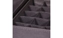 DIOMMELL 4 Pack Foldable Cloth Storage Box Closet Dresser Drawer Organizer Fabric Baskets Bins Containers Divider for Clothes Underwear Bras Socks Lingerie Clothing Dark Grey 22-0000 - BKQNALA91