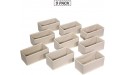 DIOMMELL 9 Pack Foldable Cloth Storage Box Closet Dresser Drawer Organizer Fabric Baskets Bins Containers Divider for Clothes Underwear Bras Socks Lingerie Clothing,Beige 090 - BY3Q28UZR
