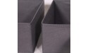 DIOMMELL 9 Pack Foldable Cloth Storage Box Closet Dresser Drawer Organizer Fabric Baskets Bins Containers Divider for Clothes Underwear Bras Socks Clothing Dark Grey 900 - BRO2P95OK