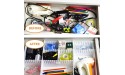 Drawer Divider Adjustable DIY Storage Organizer Separator for Tidying Clutter Cutlery Makeup Clothes of Dresses Desk & Box in Kitchen Bathroom Bedroom Office Cut at Will 16 pcs - BEDV6BQFV