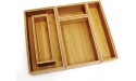 Lipper International 88005 Bamboo Wood Drawer Organizer Boxes Assorted Sizes 5-Piece Set - B1702RVBQ