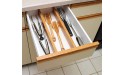 Lipper International 8896 Bamboo Wood Custom Fit Adjustable Kitchen Drawer Dividers Set of 2 - BZ631GLTG