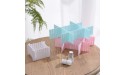 MOOZON 12 Pcs Plastic Desk DIY Grid Drawer Dividers Adjustable Tidy Closet Shelf Storage Organizers for Ties Bras Sock Underwear Makeup Blue Green Pink - BTYWRKOW5