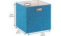 Posprica Storage Bins,13×13 Storage Cubes,Collapsible Fabric Storage Baskets Boxes Containers Drawers 4pcs Teal - BCSBBMK4G