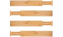 Utoplike 4 Pack Bamboo Kitchen Drawer Dividers,Adjustable Drawer Organizers,Spring Loaded,Works in Kitchen,Dresser,Bathroom,Bedroom,Drawer,Desk Natural - BDUKJSP77