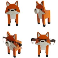 3D Animal Wood Glasses Rack Cute Wood Carvings Sunglass Display Rack Shelf Eyeglasses Show Stand Shiba Inu - BTUBPPKLX