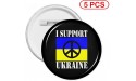 5 Pcs I Stand With Ukraine Pin Badges Round Pins Decor For Clothing Hat Accessories Large 2.3 Pray For Ukraine - BUA7CFSX5