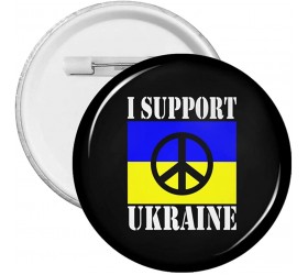 5 Pcs I Stand With Ukraine Pin Badges Round Pins Decor For Clothing Hat Accessories Large 2.3 Pray For Ukraine - BUA7CFSX5