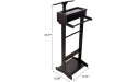 Goujxcy Mens Dressing Valet Stand Father's Day Gift Wood Suit Valet Stand Clothes Rack with Drawer and Shoe Rack - B287KLSEM
