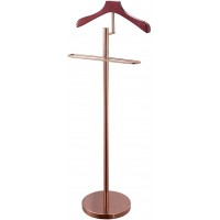 LHLYL-DP Freestanding Metal Valet Stand with Hanger and Pants Rails Stabilizing Heavy Duty Base 46.5 * 32 * 132Cm - BF1TCAIB2