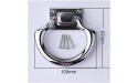 LIUYI-1 Delicate Modern Simple Surface Mounted Punching Fan-Shaped Chrome Silver Sofa Wooden Chair Wooden Ring Pull Knob Handle - BD8IUJSOS