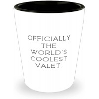 Officially the World's Coolest Valet. Shot Glass Valet Ceramic Cup Unique Gifts For Valet - BHKNFC17A