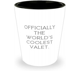 Officially the World's Coolest Valet. Shot Glass Valet Ceramic Cup Unique Gifts For Valet - BHKNFC17A