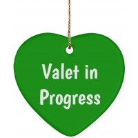 Perfect Valet Gifts Valet in Progress Christmas Heart Ornament for Valet - BXYSAS7Q5