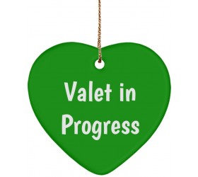 Perfect Valet Gifts Valet in Progress Christmas Heart Ornament for Valet - BXYSAS7Q5
