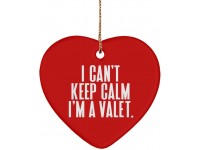 Perfect Valet Heart Ornament I Can't Keep Calm I'm a Valet. Gifts for Colleagues Present from Boss for Valet - BM0NX9BUT