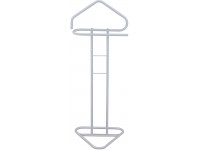 Pilaster Design Traditional Fairview Suit & Tie Valet Stand Clothing Organizer Rack White Metal - B3KQIL2F4
