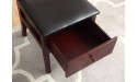Proman Products Manchester Chair Valet VL36142 with Drawer Hanger Trouser Bar and Tie & Belt Bar 18W x 23D x 44 H Mahogany Finish - B1F5QIEVI