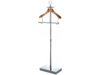 YAWEDA Metal Suit Rack Valet Stand with Clothes Hanger Pants Rail and Stable Heavy Base Valet Stand Clothes Rack Good for Both Living Room and Bed Room Size : 47 * 20 * 124cm - BO0TSJU0F