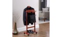 YAWEDA Suit Rack Valet Stand Wooden with Wheels Rack for Crease-Free Suit with Clothes Hanger and Pants Rail for Hallway Dressing Room Etc Size : 46 * 32 * 103.2cm - BS6GYMPV3