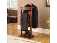 YAWEDA Valet Clothing Stand and Organizer Suit Valet Stand with Drawer Form Fitting Hanger Trouser Bar and Accessory Tray Good for Both Living Room and Bed Room Size : 44.4 * 30 * 112.2cm - BWD242YV0
