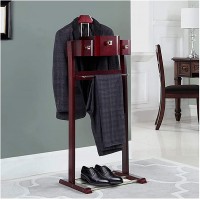 YAWEDA Valet with Drawer and Shoe Rack Suit Valet Stand with Clothes Hanger and Pants Rail Suit Valet Rack Clothes Stand Good for Both Living Room and Bed Room Size : 48.2 * 35.5 * 119.8cm - BVQ2OAE2W