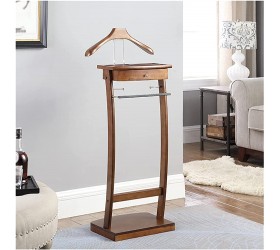 YAWEDA Wood Suit Valet Stand Clothes Rack with Drawer and Accessory Tray Valet Suit Rack Stand Good for Both Living Room and Bed Room Size : 44.4 * 30 * 112.2cm - BGHN7X3EA