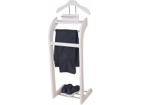 ZAQY Wooden Clothes Valet Stand for Women Men Hotel Bedroom White Brown Suit Rack Holder for Guest Room Retail Store Nightclub Restaurant Color : Style-1 - BL86NZTY5