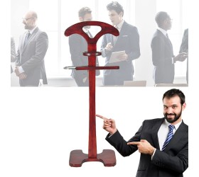 ZGNB Suit Valet Stand Hanger with Trouser Bar Multifunctional Wardrobe Valet Solid Wood Suit Valet Stand Easy to Assemble for Office Living Room Bed Room 45X32X145CM - BN07PTYX8