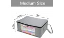 CCidea 3Pack Clothes Organizers Storage Bag,with Reinforced Handle，Very suitable storage room for clothes bedding perfect organization system Medium,Grey - B56M9CCIE