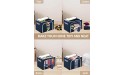Clothes Storage Boxes Bins 72L x 2 Large Organizers With Steel Frame Tulab Foldable Oxford Containers Set Clear Window & Reinforced Handles Waterproof for Closet Bedding Blankets 2-Pack 20.07”x 15.73” x 14” - BQM7R6AVY