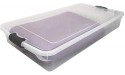 HOMZ 3470CLGRDC.02 Clear underbed Storage Container with lid 60 Quart Grey 2 Count - BFHJO853R