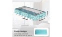 Large Underbed Storage Bags Organizer Containers- 2 Pack Foldable Comforters Clothes Blankets Storage Bags with Clear Plastic Lids 2 Zippers and 4 Handles Blue with Lantern Pattern - BLBFALNAN