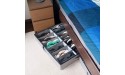storageLAB Under Bed Shoe Storage Organizer Adjustable Dividers Fits Up to 12 Pairs Underbed Storage Solution Grey - BQB3VXW8T