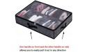 Under Bed Shoe Storage Organizer Fits 12 Pairs- Underbed Shoe Container Solution Shoes Box Bins with Clear Window for Sneakers,High Heels,Flip FlopBlack - B8VYCP0J4