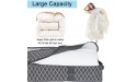 Under Bed Storage Containers Underbed Bag Organizer Bins for Clothes Blanket Bedding Toys Comforter Quilts Shoes 2 Pack with Lids & 4 Handles & Clear Window for College Dorm Bedroom Closet Grey - BS3DVH57G