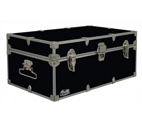 C&N Footlockers Happy Camper Storage Trunk Summer Camp Chest Durable with Lid Stay 32 x 18 x 13.5 Inches - BWRSU6U0C