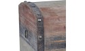 Household Essentials Stripped Weathered Wooden Storage Trunk Large - B87WSK2BJ