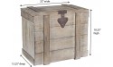 Household Essentials White Washed Rustic Decorative Wooden Trunk Medium - B76QWWMMP