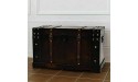 Large Wood Treasure Chest Vintage Coffee Table Storage Blanket Trunk Box Brown - BH78ARNVT
