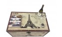 Victorian Paris Postcard Wooden Trunk Wood Treasure Chest Medium - BHGYMXCK1