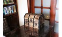 VintiquewiseTM Large Wooden Pirate Lockable Trunk with Lion Rings - BY2OSHDAX