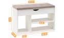APICIZON Shoe Storage Bench Entryway Bench with Flip-up Padded Cushion and Storage Space 2-Tier & 1- Hidden Compartment Shoe Rack for Bedroom White - BIPXPOAFP