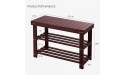 Bamboo Shoe Rack Bench 3 Tiers Shoe Organizer or Entryway Bench Shoe Storage Shelf Perfect for Entryway Bathroom Hallway or Living Room Brown - BWEPDD2PU