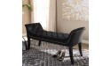 Baxton Studio Chandelle Luxe and Contemporary Black Velvet Upholstered Bench - B85MHW7QS