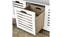 Haotian FSR23-W White Storage Bench with 3 Drawers & Padded Seat Cushion Hallway Bench Shoe Cabinet Shoe Bench - BBGADC980