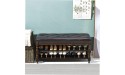LEILISI Shoe Bench Storage Rack Organizer with Cushion 2 Tier Lift Top Shoe Rack for Entryway Living Room Bedroom Hallway Wooden FurnitureWalnut 39.4'' - BVE4DKNVL